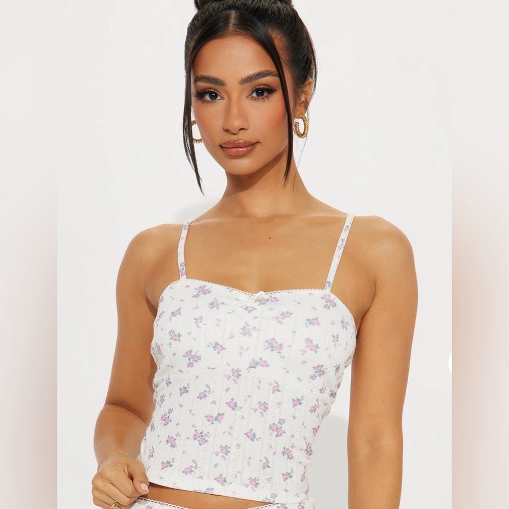 New 2 Floral and Blue Crop tank tops